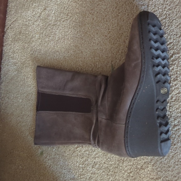 Keen Kate slouch boot wedge heel size 10 tan brown - Picture 5 of 12